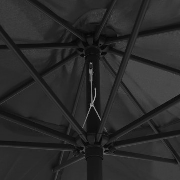 Umbrelă de soare de exterior, stâlp metalic, antracit, 400 cm - Img 7