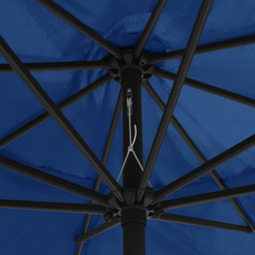 Umbrelă de soare de exterior, stâlp metalic, azuriu, 400 cm - Img 7