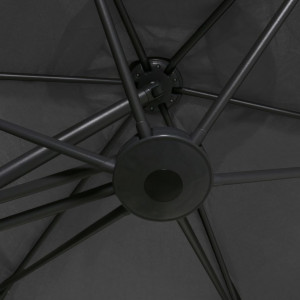 Umbrelă soare de exterior, stâlp din oțel, antracit, 300x250 cm - Img 2