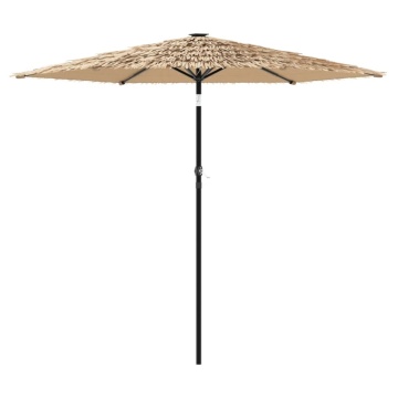 Umbrelă soare de grădină cu stâlp din oțel, maro 268x268x226 cm - Img 2