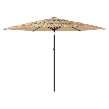 Umbrelă soare de grădină cu stâlp din oțel, maro 288x288x225 cm - Img 5