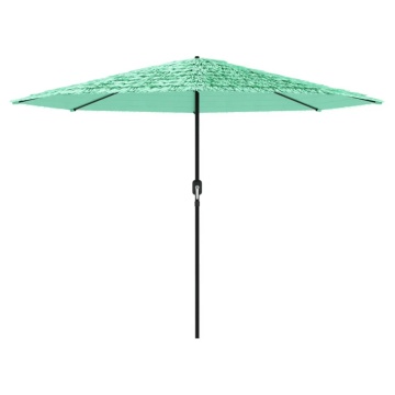 Umbrelă soare de grădină cu stâlp din oțel verde 324x324x247 cm - Img 3