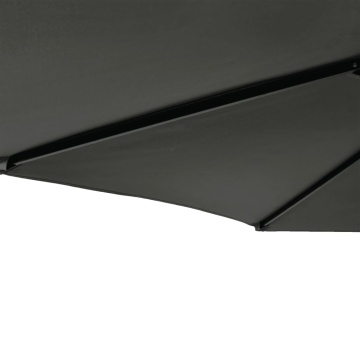 Umbrelă soare de grădină stâlp din oțel antracit 225x225x212 cm - Img 7