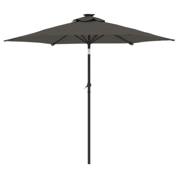 Umbrelă soare de grădină stâlp din oțel antracit 225x225x212 cm - Img 8