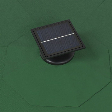 Umbrelă soare LED montaj pe perete stâlp metal verde 300 cm - Img 5