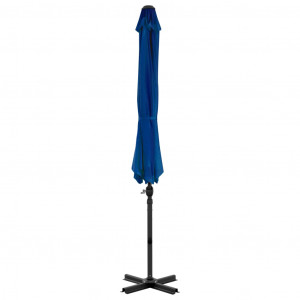 Umbrelă suspendată cu stâlp aluminiu, albastru azuriu, 300 cm - Img 4