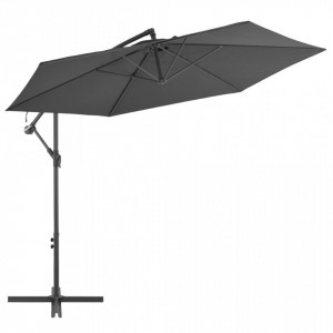 Umbrelă suspendată cu stâlp din aluminiu, 300 cm, antracit - Img 1