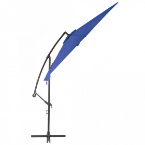 Umbrelă suspendată cu stâlp din aluminiu, albastru, 300 cm - Img 3