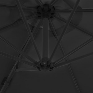 Umbrelă suspendată cu stâlp din oțel, antracit, 300 cm - Img 2