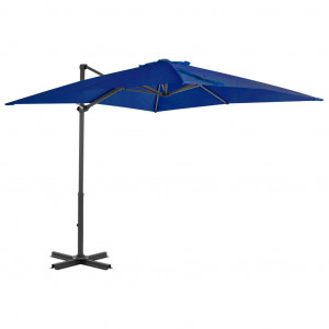 Umbrelă suspendată stâlp aluminiu, albastru azuriu, 250x250 cm - Img 1