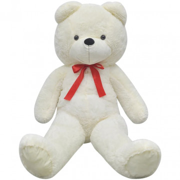 Ursuleț de pluș moale de jucărie XXL, alb, 160 cm - Img 1