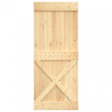 Ușă „NARVIK”, 95x210 cm, lemn masiv de pin - Img 8