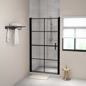 Ușă de duș, negru, 100 x 178 cm, sticlă securizată - Img 1