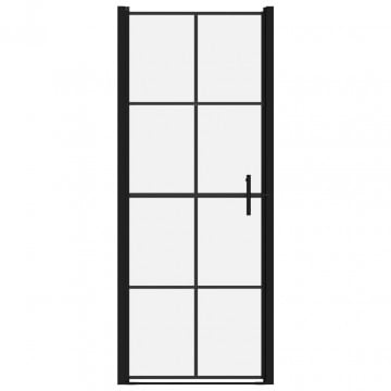 Ușă de duș, negru, 91 x 195 cm, sticlă securizată - Img 3