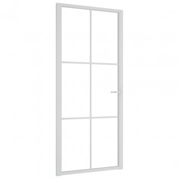 Ușă de interior, 93x201,5 cm, alb, sticlă ESG și aluminiu - Img 2