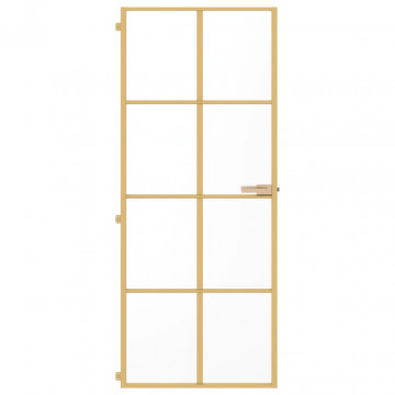 Ușă de interior Slim auriu 83x201,5cm sticlă temperată/aluminiu - Img 3