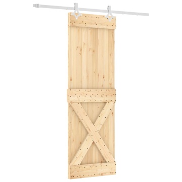 Ușă glisantă cu set de feronerie 70x210 cm, lemn masiv de pin - Img 2