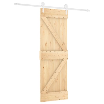 Ușă glisantă cu set de feronerie 70x210 cm, lemn masiv de pin - Img 2