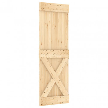 Ușă glisantă cu set de feronerie 70x210 cm, lemn masiv de pin - Img 3