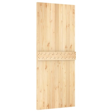 Ușă glisantă cu set de feronerie 85x210 cm, lemn masiv de pin - Img 4