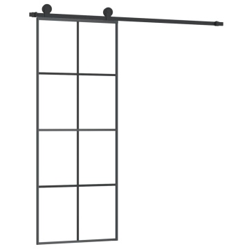 Ușă glisantă cu set feronerie, 76x205 cm, sticlă ESG/aluminiu - Img 2
