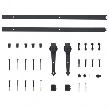 Ușă glisantă cu set feronerie, 90 x 210 cm, lemn masiv de pin - Img 7
