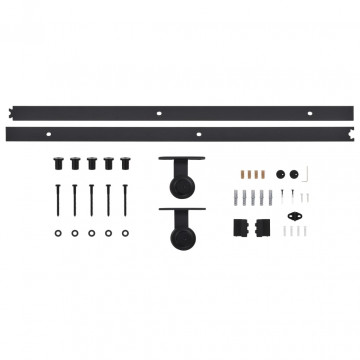 Ușă glisantă cu set feronerie, 90x210 cm, lemn masiv de pin - Img 7
