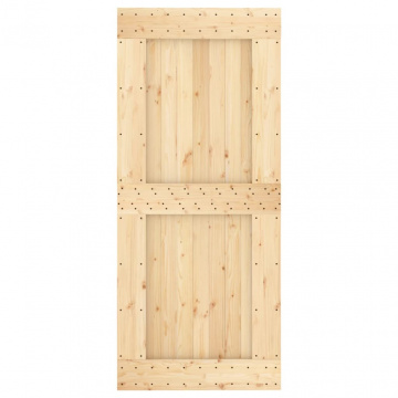 Ușă glisantă cu set feronerie, 90x210 cm, lemn masiv de pin - Img 4