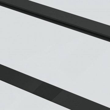 Ușă glisantă, negru, 76x205 cm, sticlă ESG și aluminiu - Img 6