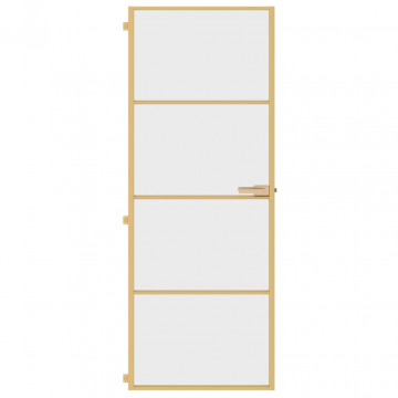 Ușă interior Slim auriu 76x201,5 cm sticlă securizată/aluminiu - Img 3