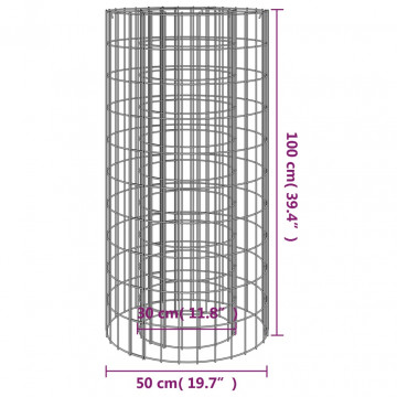 Vatră de foc din gabion Ø 50 cm fier galvanizat - Img 5