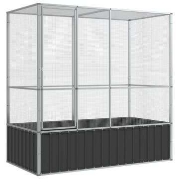 Volieră de păsări, 210,5x107x212 cm, oțel - Img 2