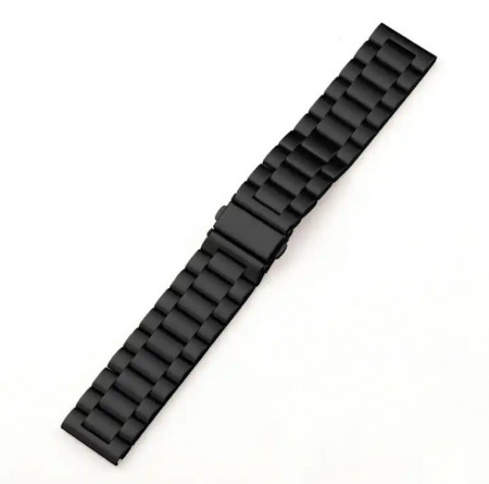 Bratara metalica neagră pentru Smartwatch -20mm