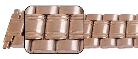 Bratara metalica reglabila aur roz capete pe arc 16-22mm - 55009 - Img 2