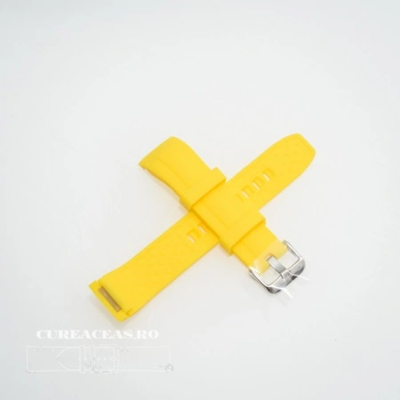 Curea silicon galbenă capat curbat 22mm - 57211 - Img 2