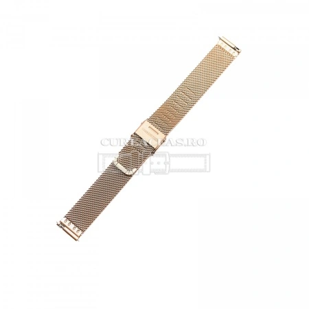 Bratara milaneza fină, rose gold cu telescop rapid (QR) 19mm - Img 3