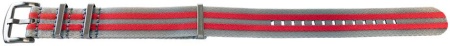 Curea NATO gri-roșu 20mm - 54054
