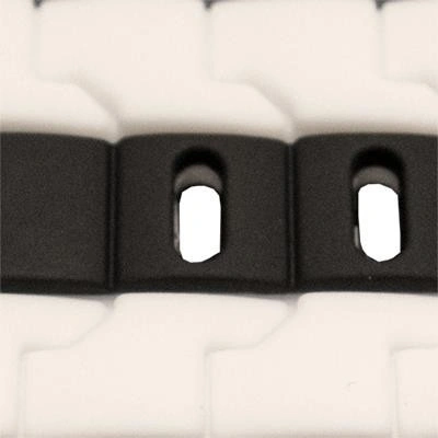 Curea silicon doua culori QR alb cu negru 20mm- 62262 - Img 2