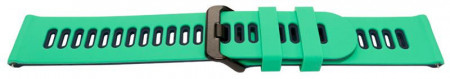 Curea silicon doua culori QR verde turquoise cu negru 20mm- 62218
