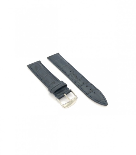 Curea piele albastru navy model crocodil QR 18mm - 4240518