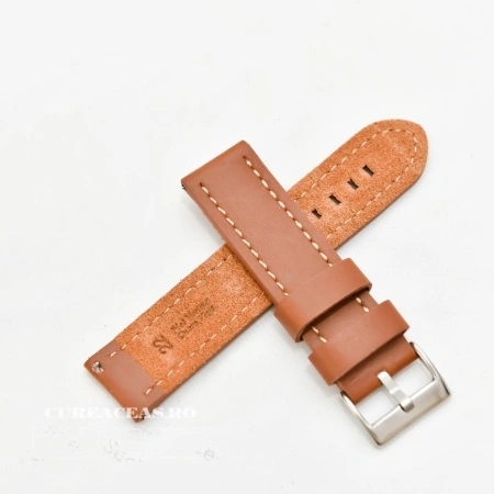 Curea piele maro castaniu XL QR 22mm - 384EL0822 - Img 2