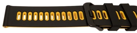 Curea silicon doua culori QR neagra cu galben 20mm- 62210 - Img 2
