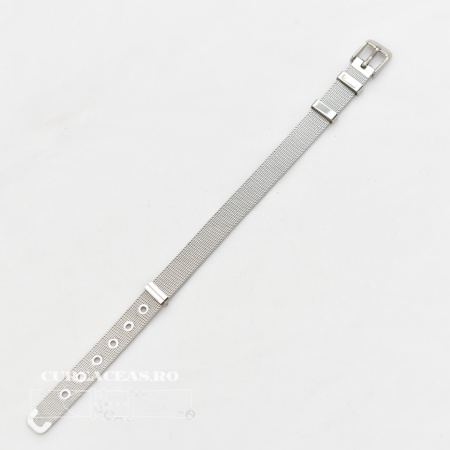 Bratara tip Pandora milaneza argintie