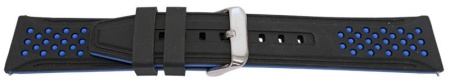 Curea silicon doua culori negru cu albastru, telescop QR, 20mm -62001
