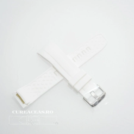 Curea silicon albă capat curbat 22mm - 57212 - Img 2