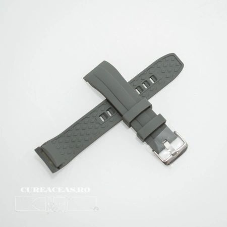 Curea silicon gri capat curbat 22mm - 58402 - Img 2