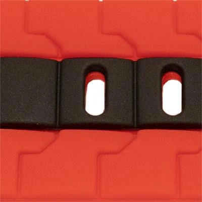 Curea silicon doua culori QR roșu cu negru 22mm- 62259 - Img 2