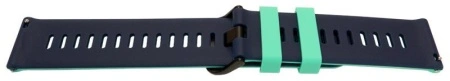 Curea silicon doua culori QR verde turquoise cu negru 22mm- 62219 - Img 4