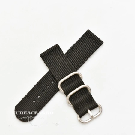 Curea din tesatura de nylon neagra catarame zulu 22mm - 4080122 - Img 2