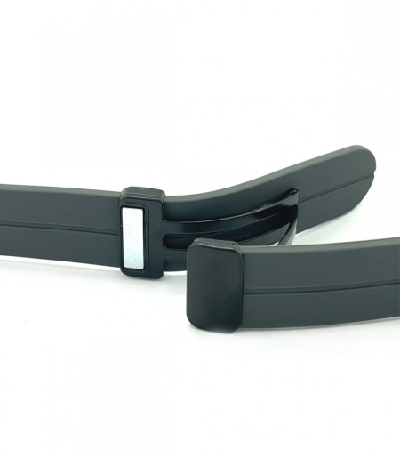 Curea gri inchis silicon, inchidere magnetica pentru smartwatch 20mm - Img 2